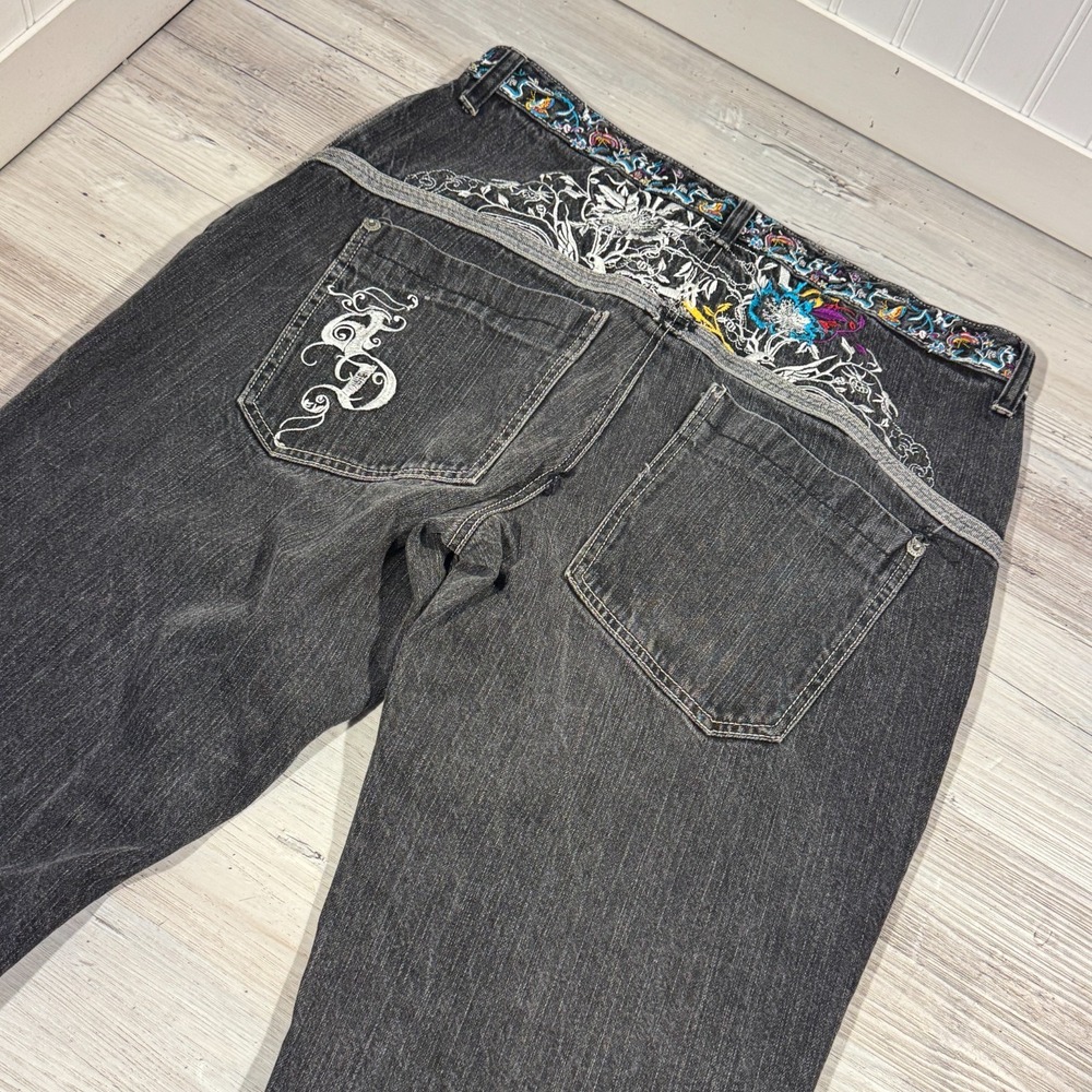 Artful Dodger Baggy Y2K‎ 2000's Embroidered Skater Denim Jeans Sz 36 (34x31)